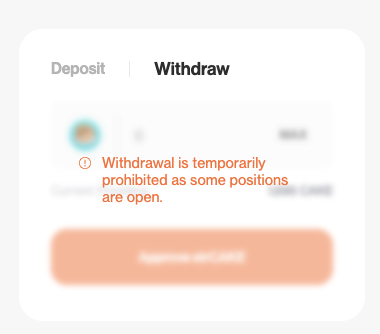 Can not withdraw
