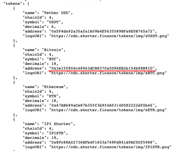 Copy token address